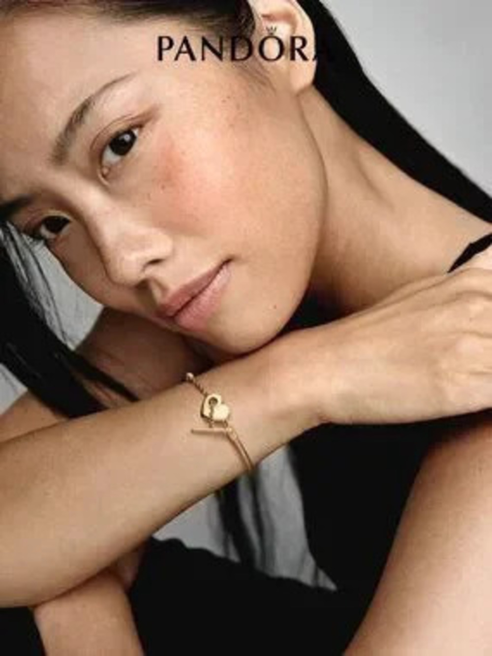 Pandora Heart T-Bar Snake Chain Bracelet